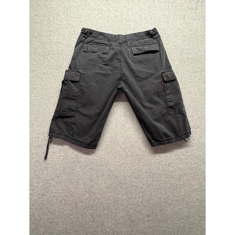 Levi Strauss Mens Cargo Shorts 32 Gray Ripstop Utility Pockets 74943-0033
